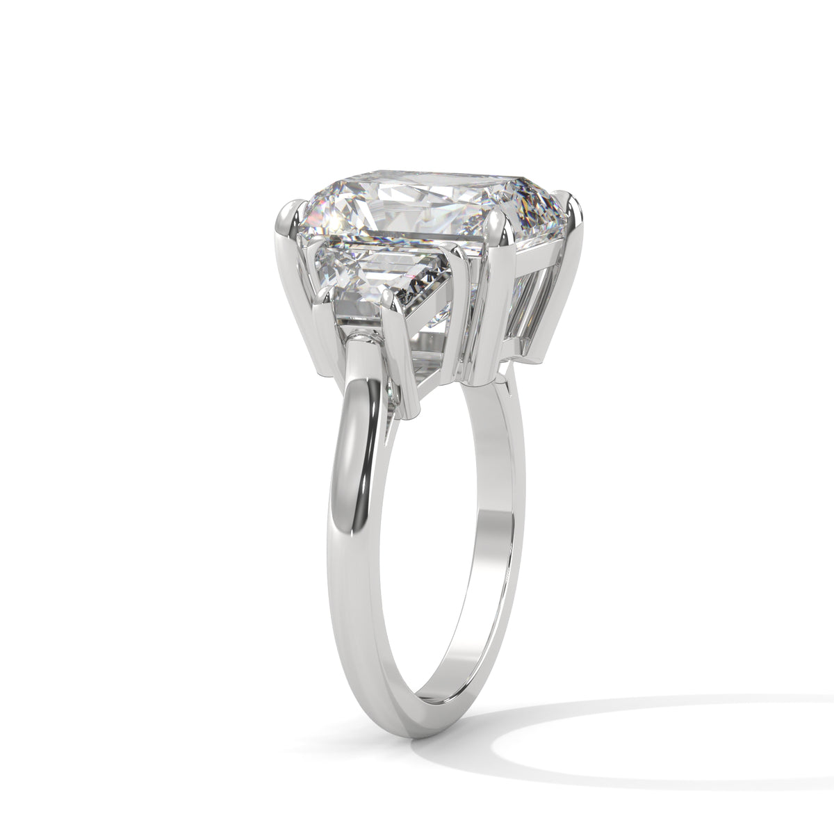 Radiant Sovereign Three-Stone Ring