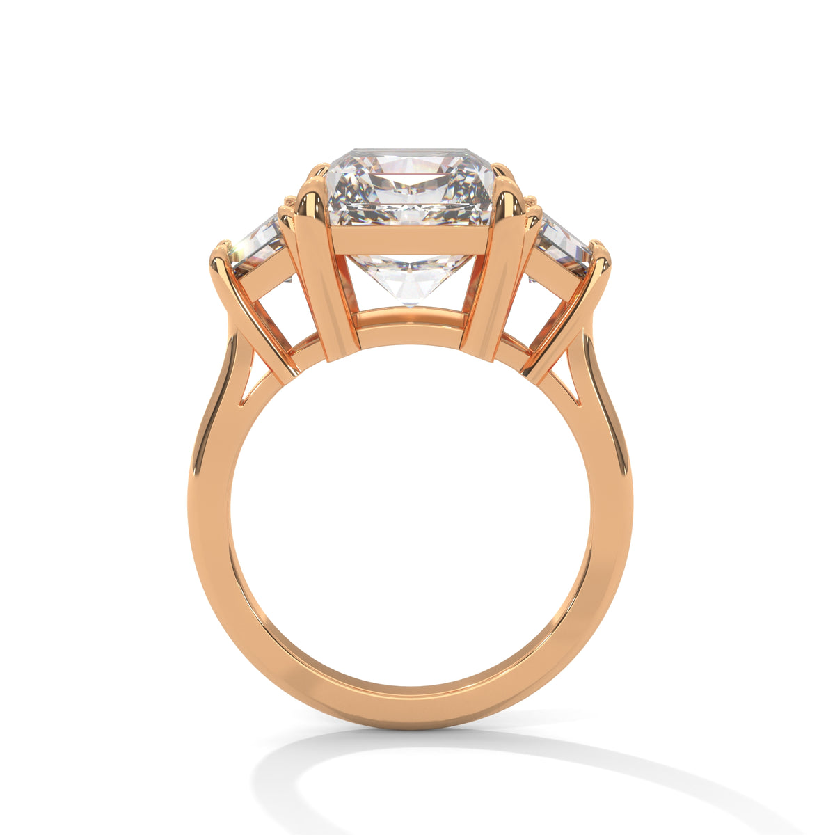 Radiant Sovereign Three-Stone Ring