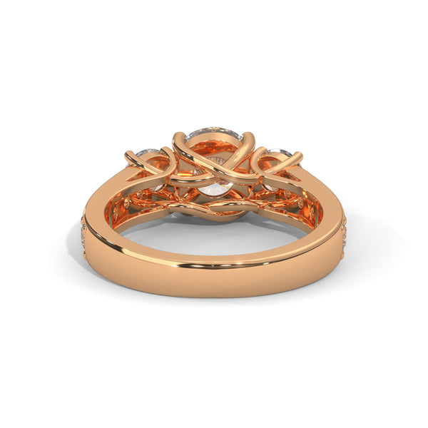 Celestial Trio Solitaire Ring