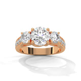 Celestial Trio Solitaire Ring
