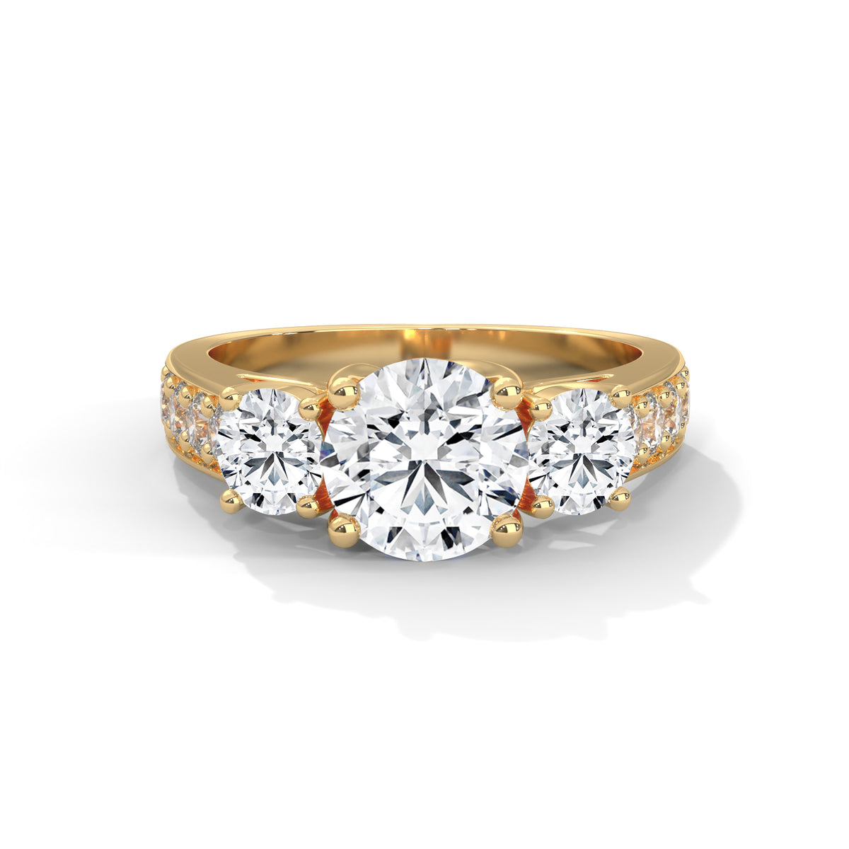 Celestial Trio Solitaire Ring
