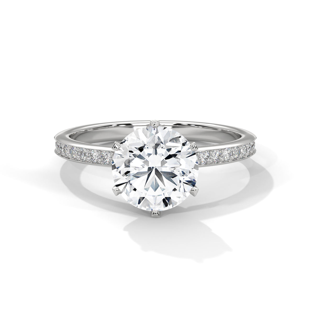 Crown Throne Solitaire Ring
