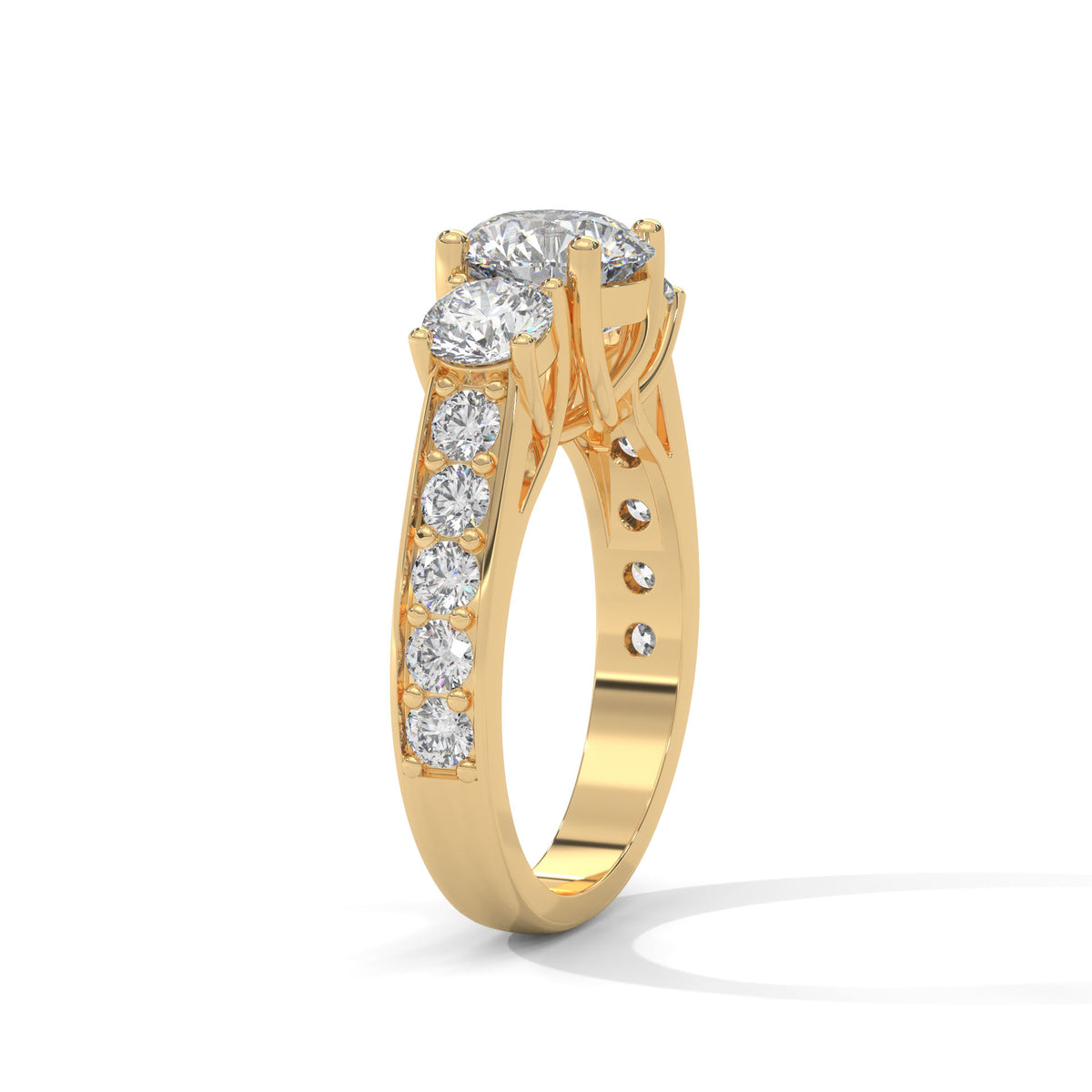 Celestial Trio Solitaire Ring