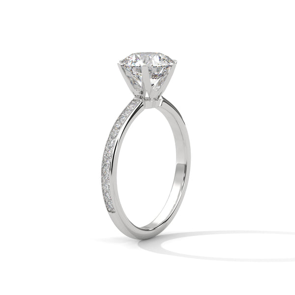 Crown Throne Solitaire Ring
