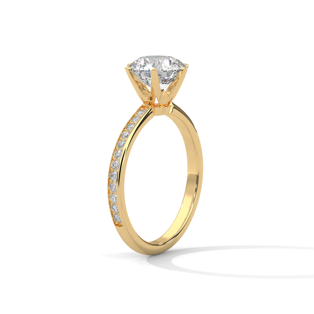 Crown Throne Solitaire Ring