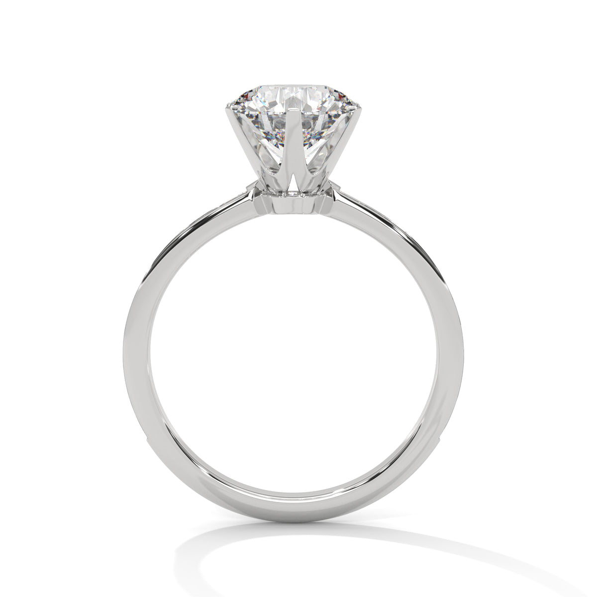 Crown Throne Solitaire Ring