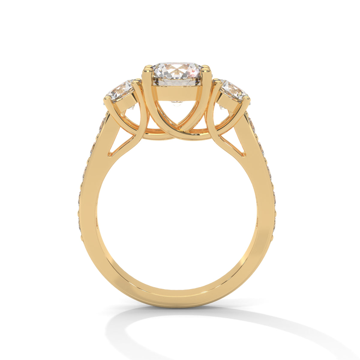 Celestial Trio Solitaire Ring
