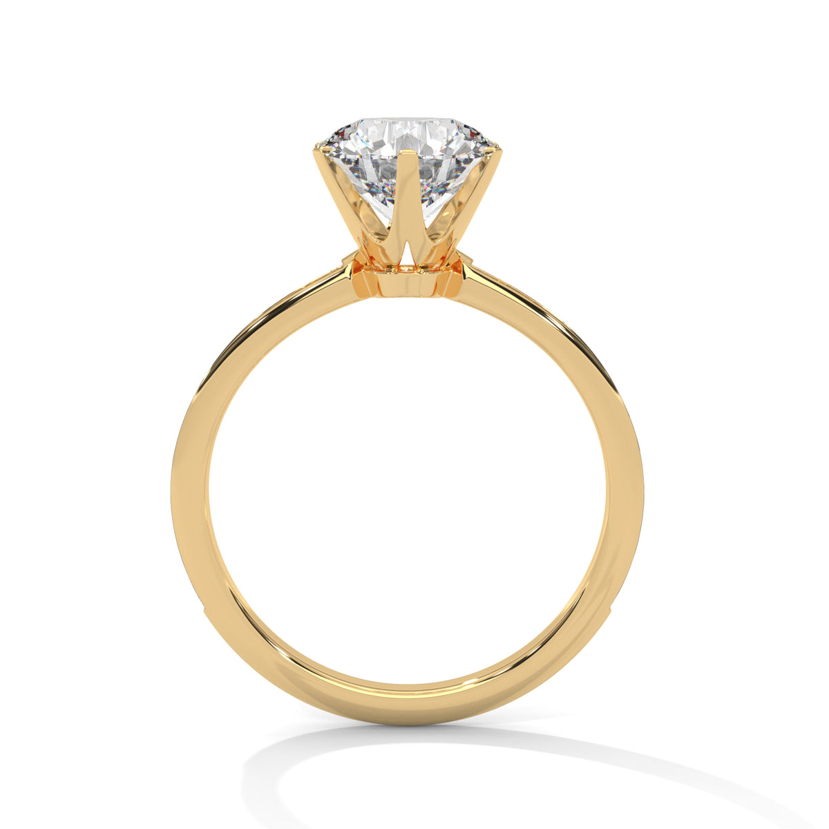 Crown Throne Solitaire Ring