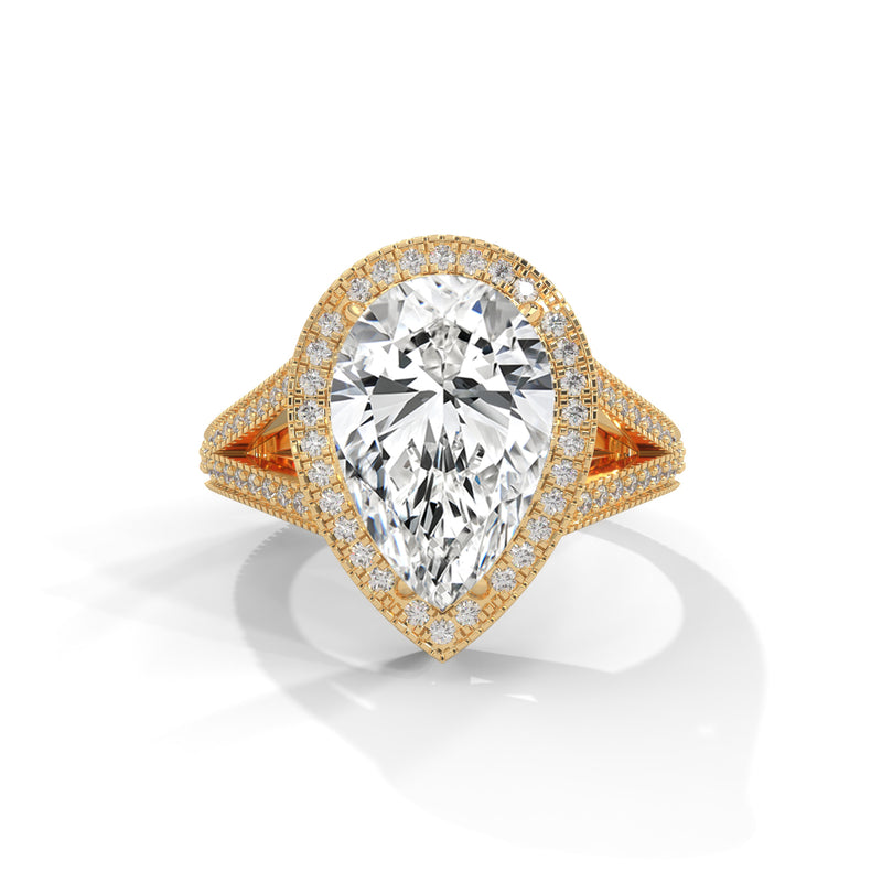 Teardrop Halo Splendour Ring