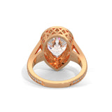 Teardrop Halo Splendour Ring