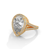 Teardrop Halo Splendour Ring