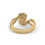 Swirl Halo Solitaire Ring