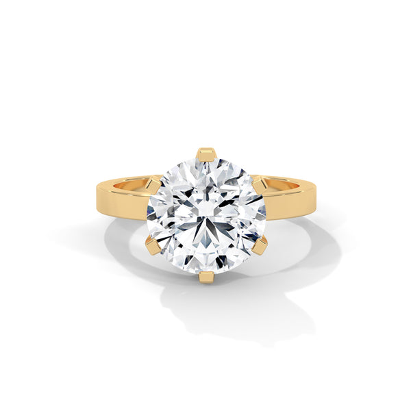 Crown Solitaire Engagement Ring
