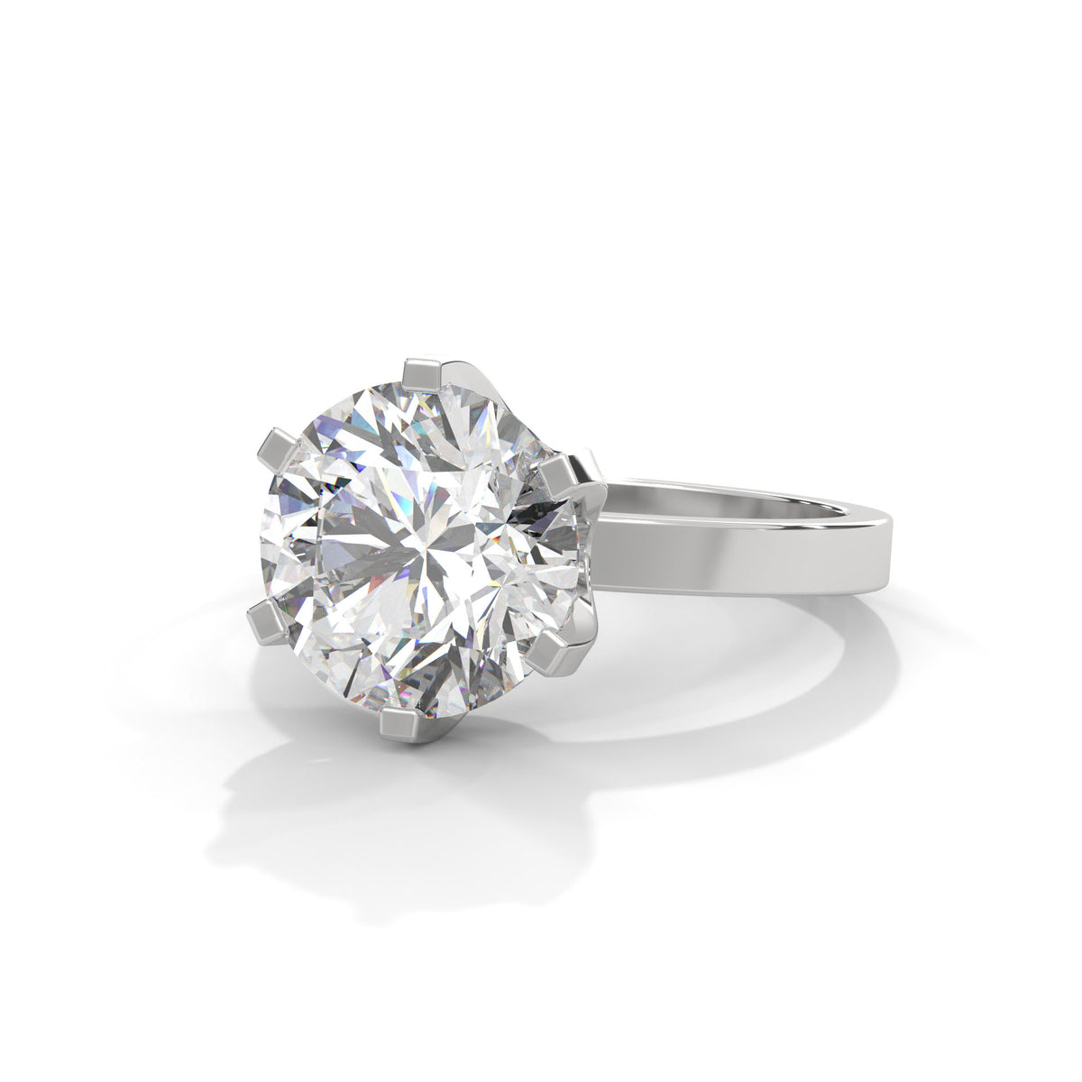 Crown Solitaire Engagement Ring