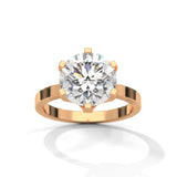 Crown Solitaire Engagement Ring