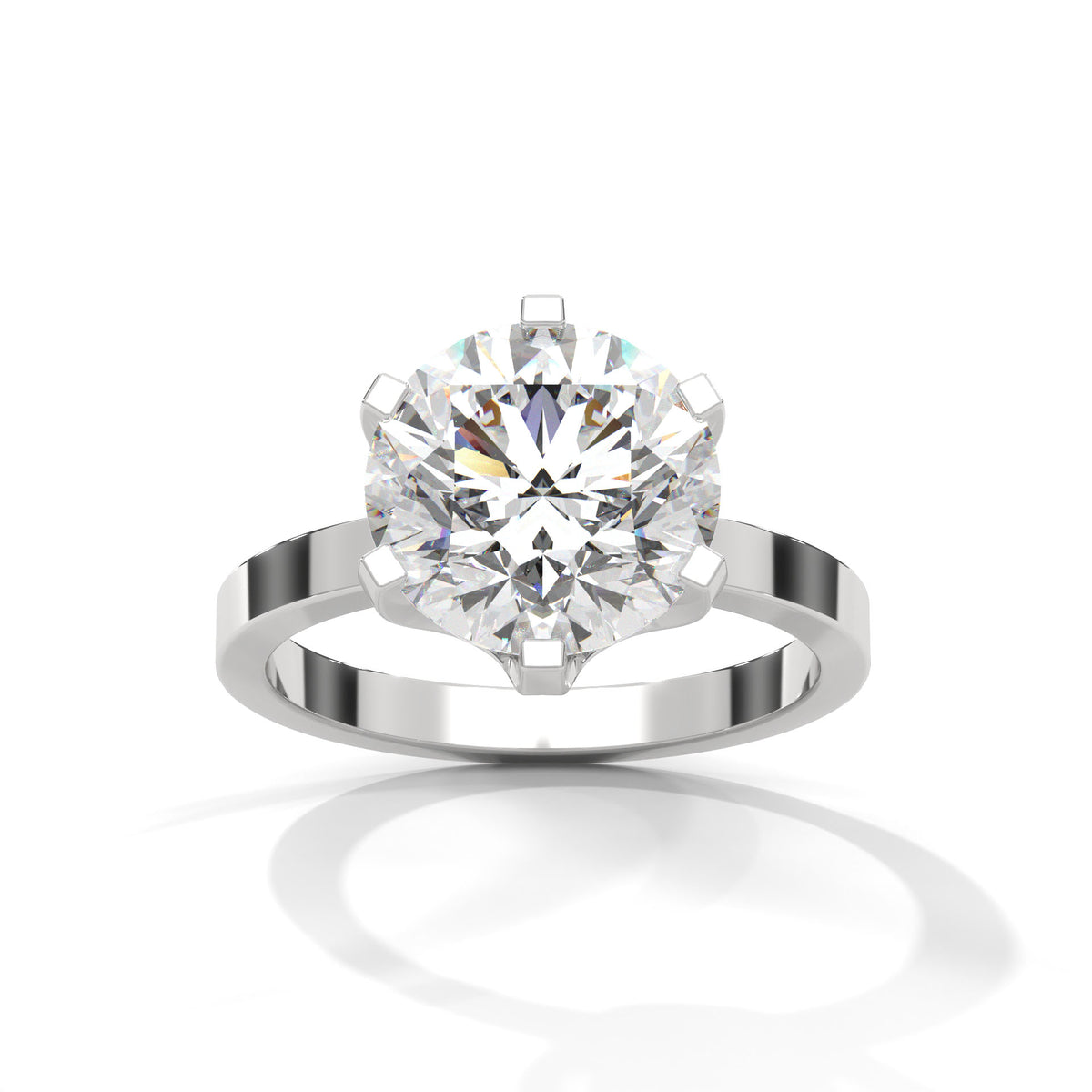 Crown Solitaire Engagement Ring