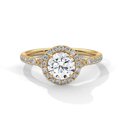 Celestial Bloom Halo Ring — IGI Certified Diamond Jewellery | My Carat India