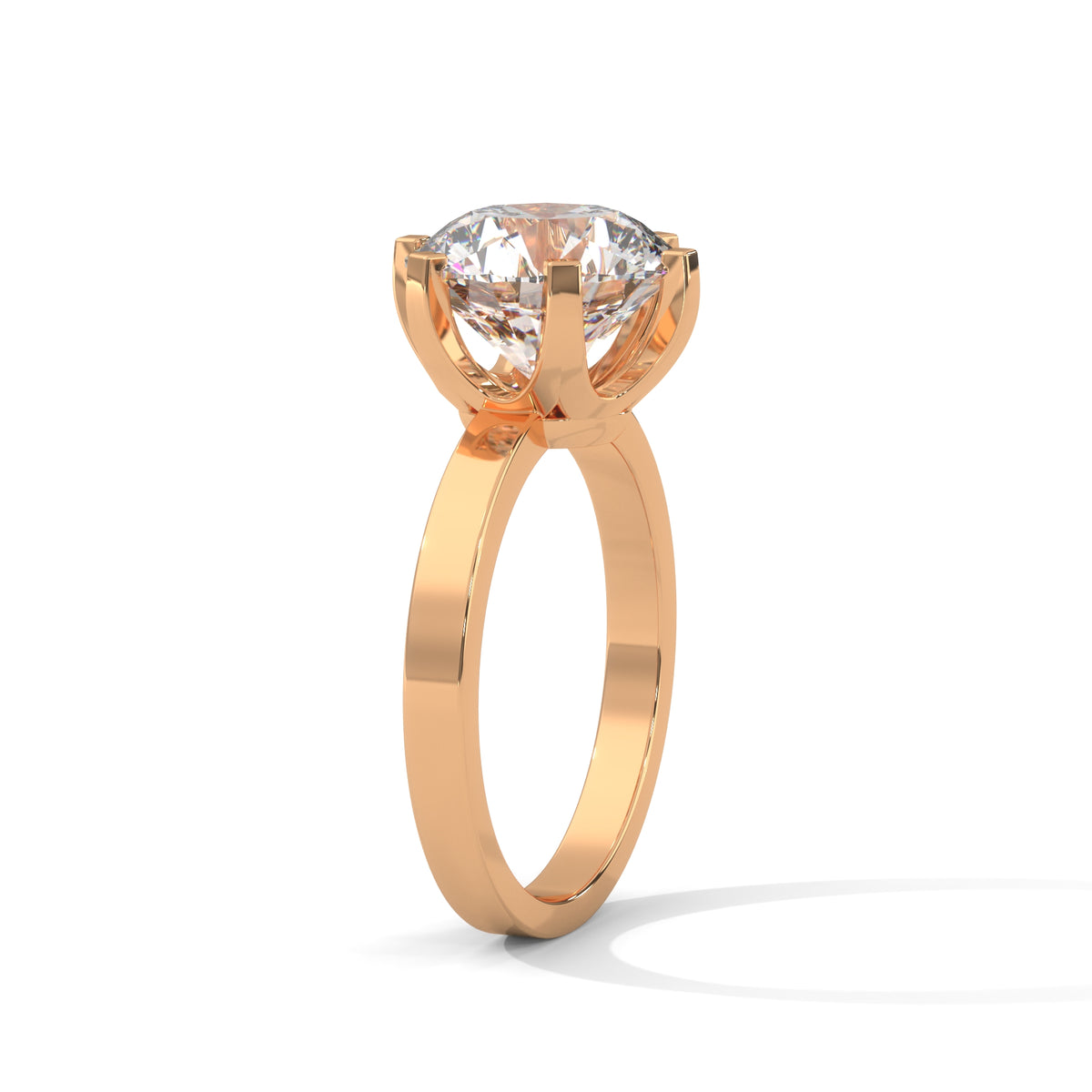 Crown Solitaire Engagement Ring