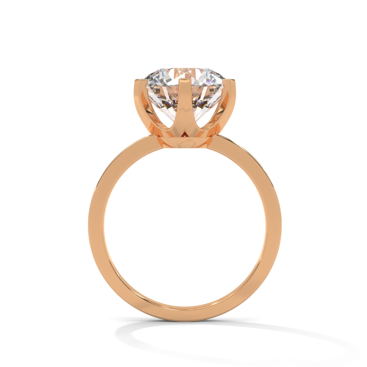 Crown Solitaire Engagement Ring
