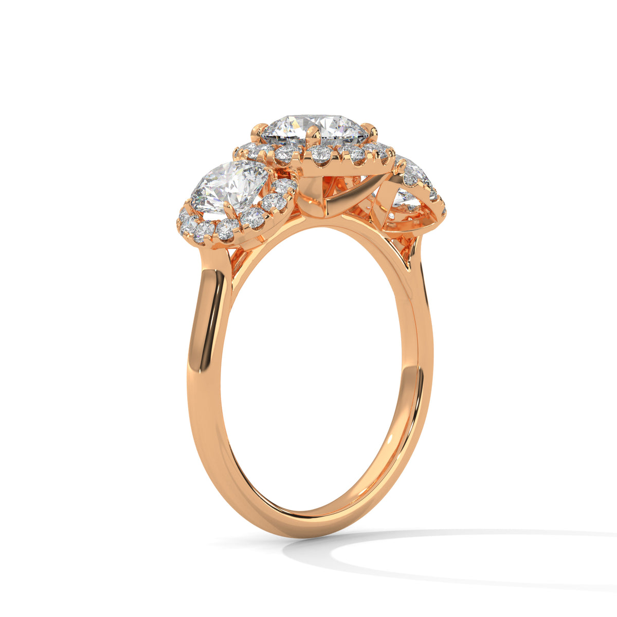 Celestial Trio Halo Ring