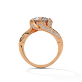 Twisted Bloom Solitaire Ring