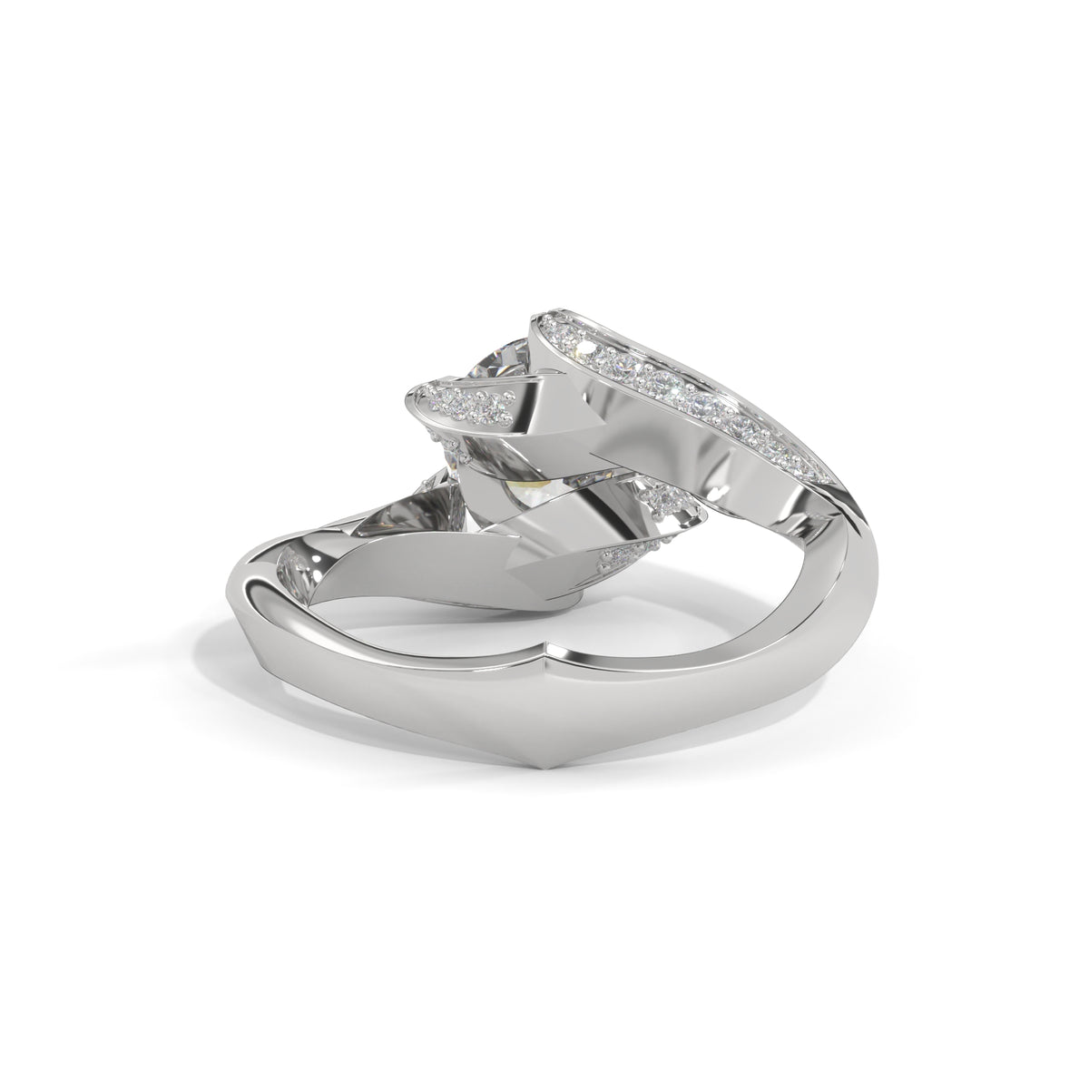 Twisted Bloom Solitaire Ring