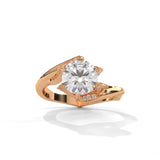 Twisted Bloom Solitaire Ring