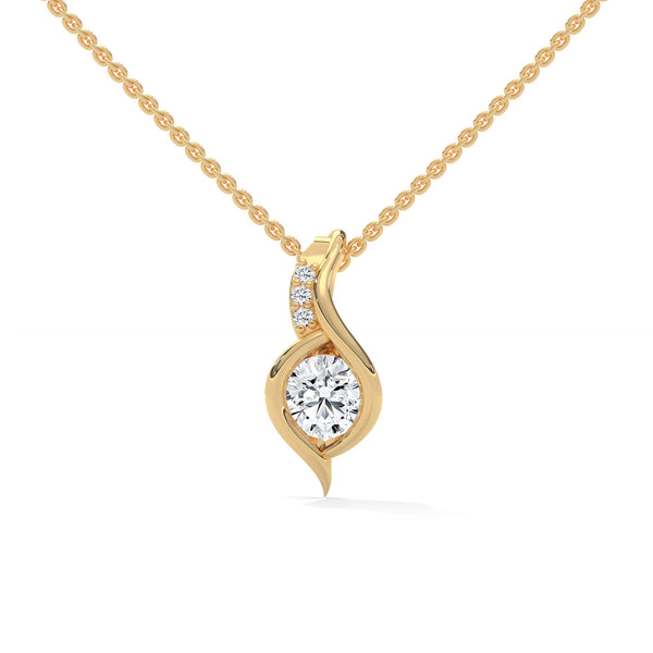 Liquid Flame Solitaire Pendant Set