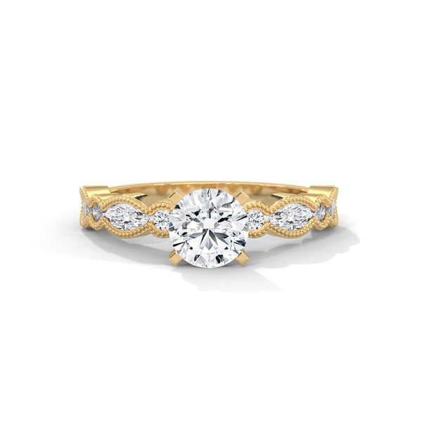 Marquise Bloom Solitaire Ring