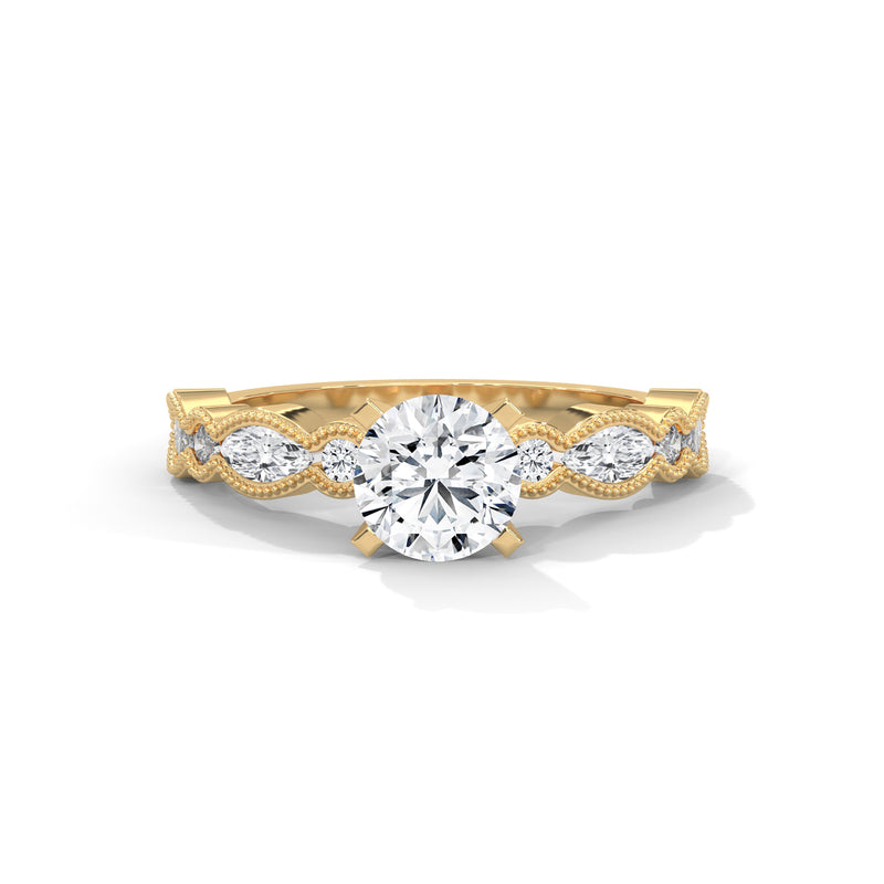 Marquise Bloom Solitaire Ring