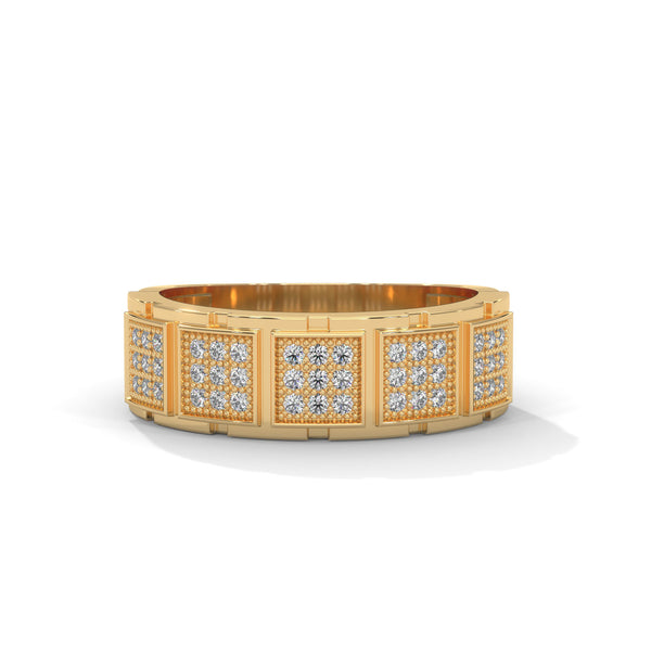 Gridlock Pavé Statement Ring