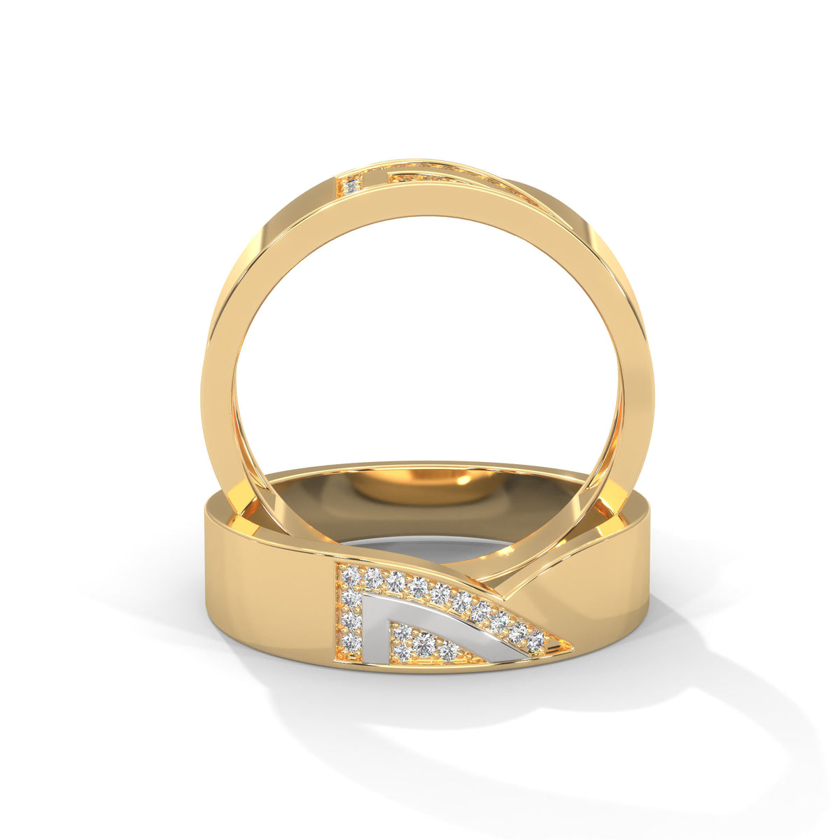 Chevron Wave Diamond Ring