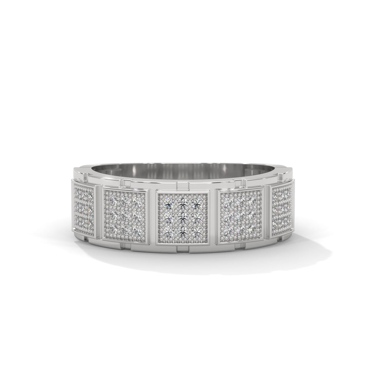 Gridlock Pavé Statement Ring