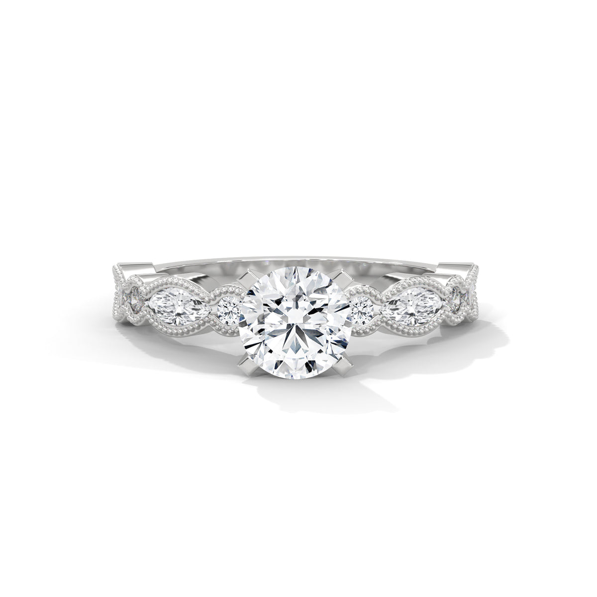 Marquise Bloom Solitaire Ring