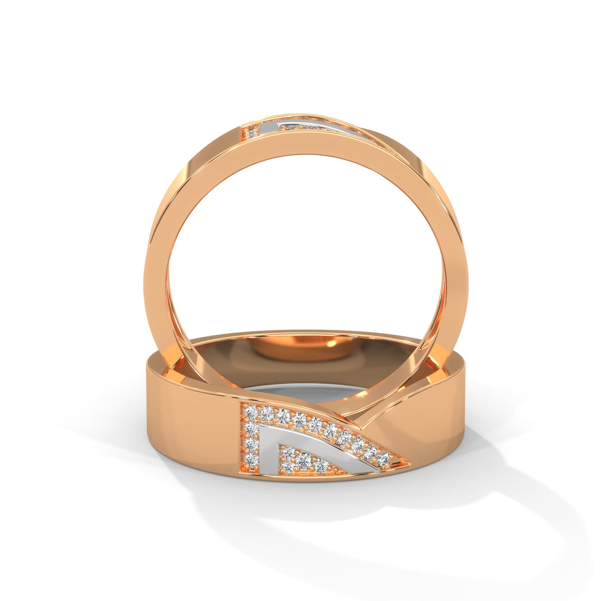 Chevron Wave Diamond Ring