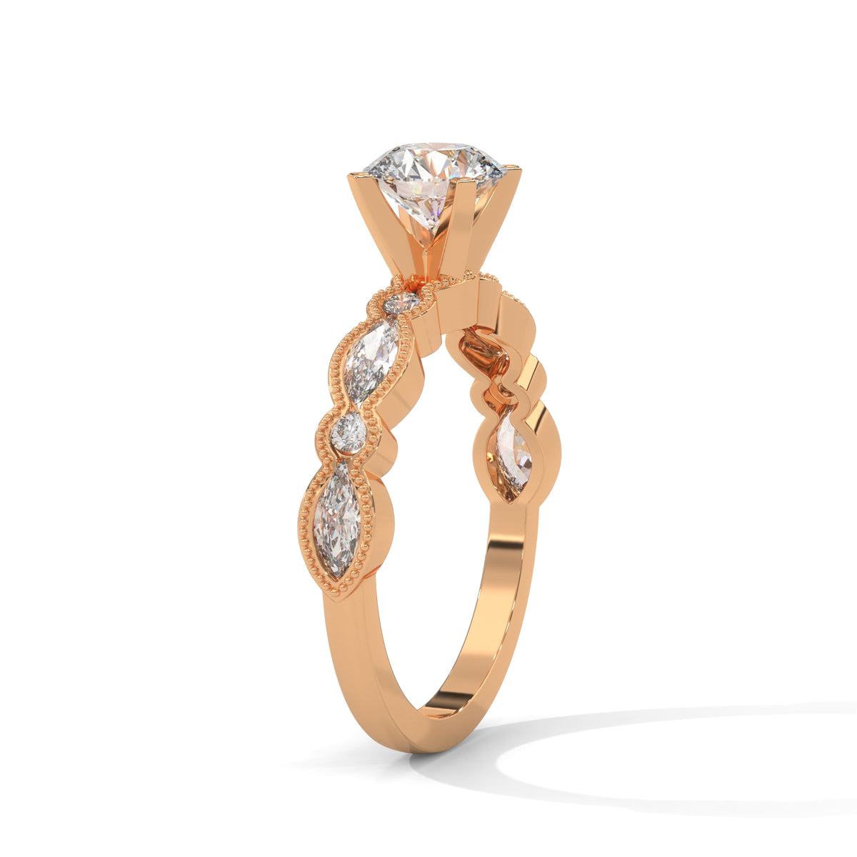 Marquise Bloom Solitaire Ring