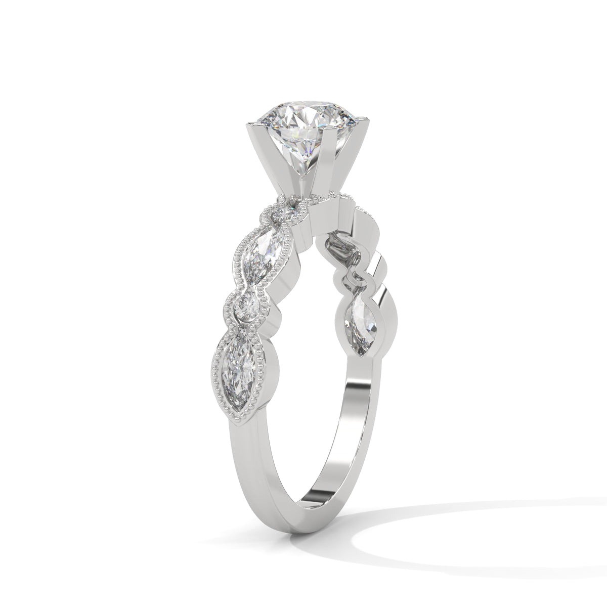 Marquise Bloom Solitaire Ring