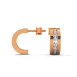 Brilliant Row Huggie Earrings