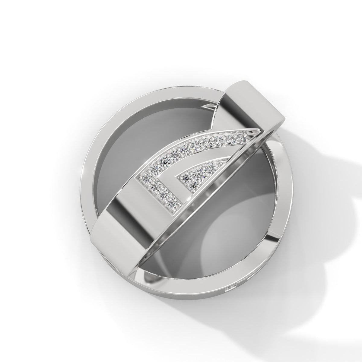 Chevron Wave Diamond Ring