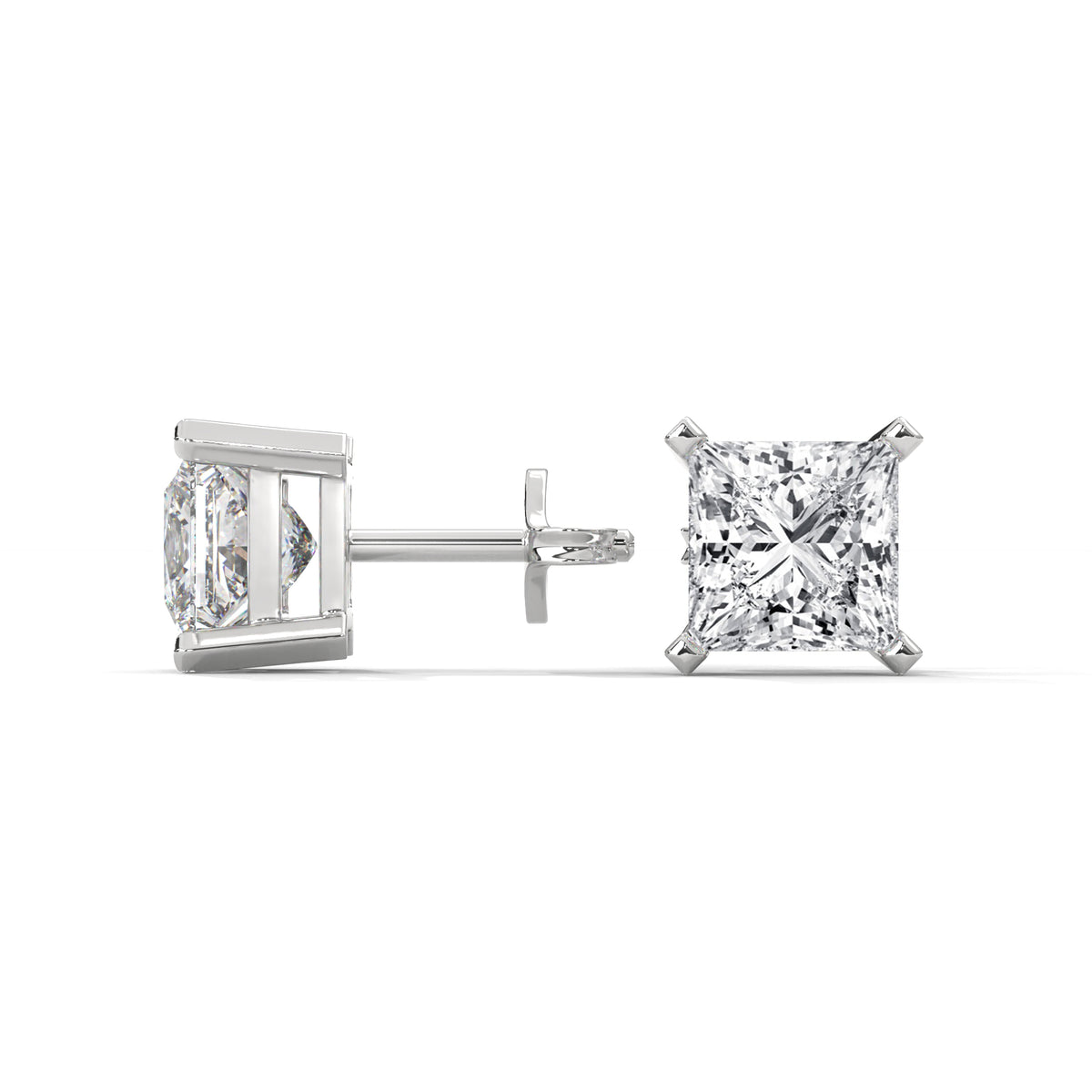 Sovereign Princess Solitaire Earrings
