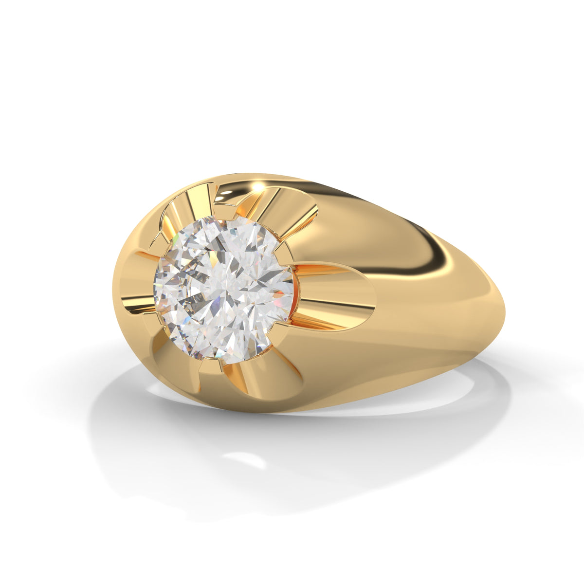 Solar Flare Solitaire Ring