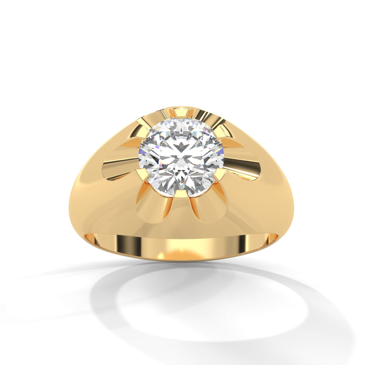 Solar Flare Solitaire Ring