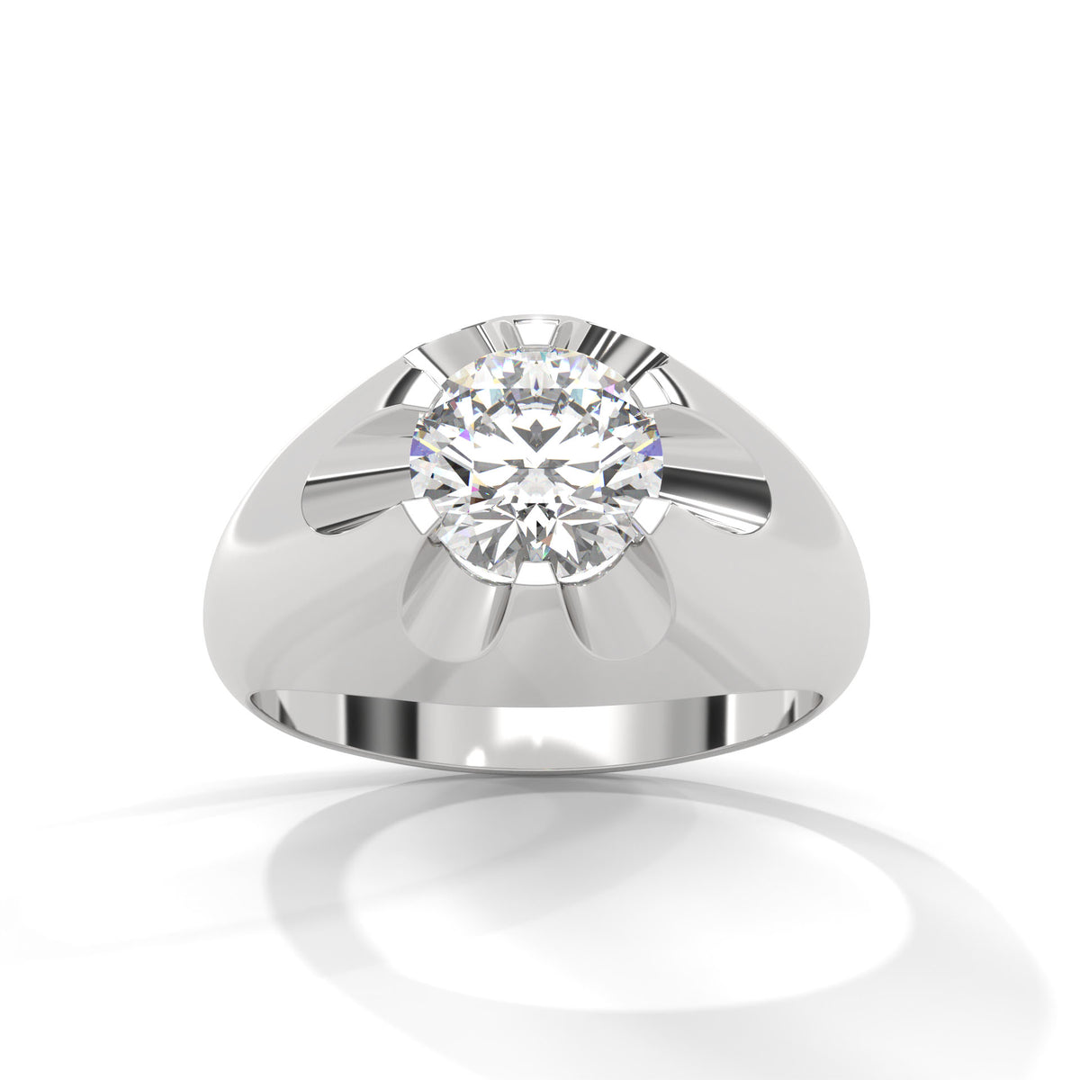 Solar Flare Solitaire Ring
