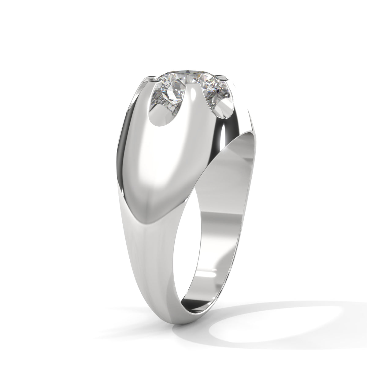 Solar Flare Solitaire Ring