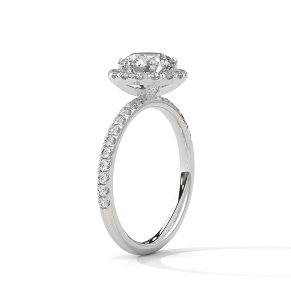 Celestial Halo Solitaire Ring