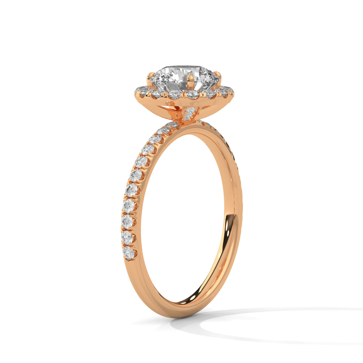 Celestial Halo Solitaire Ring