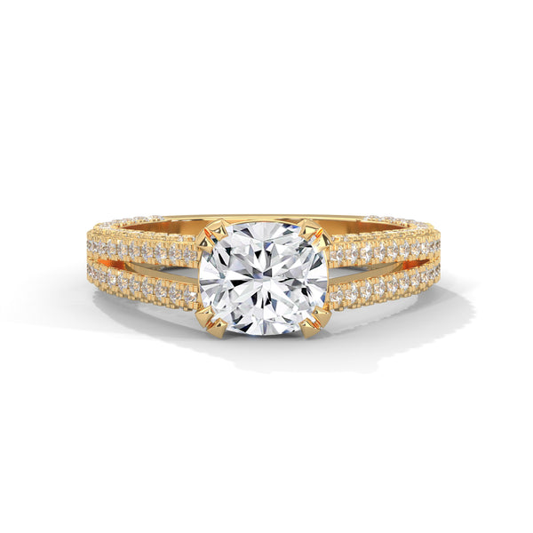Cascading Brilliance Solitaire Ring