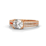 Cascading Brilliance Solitaire Ring