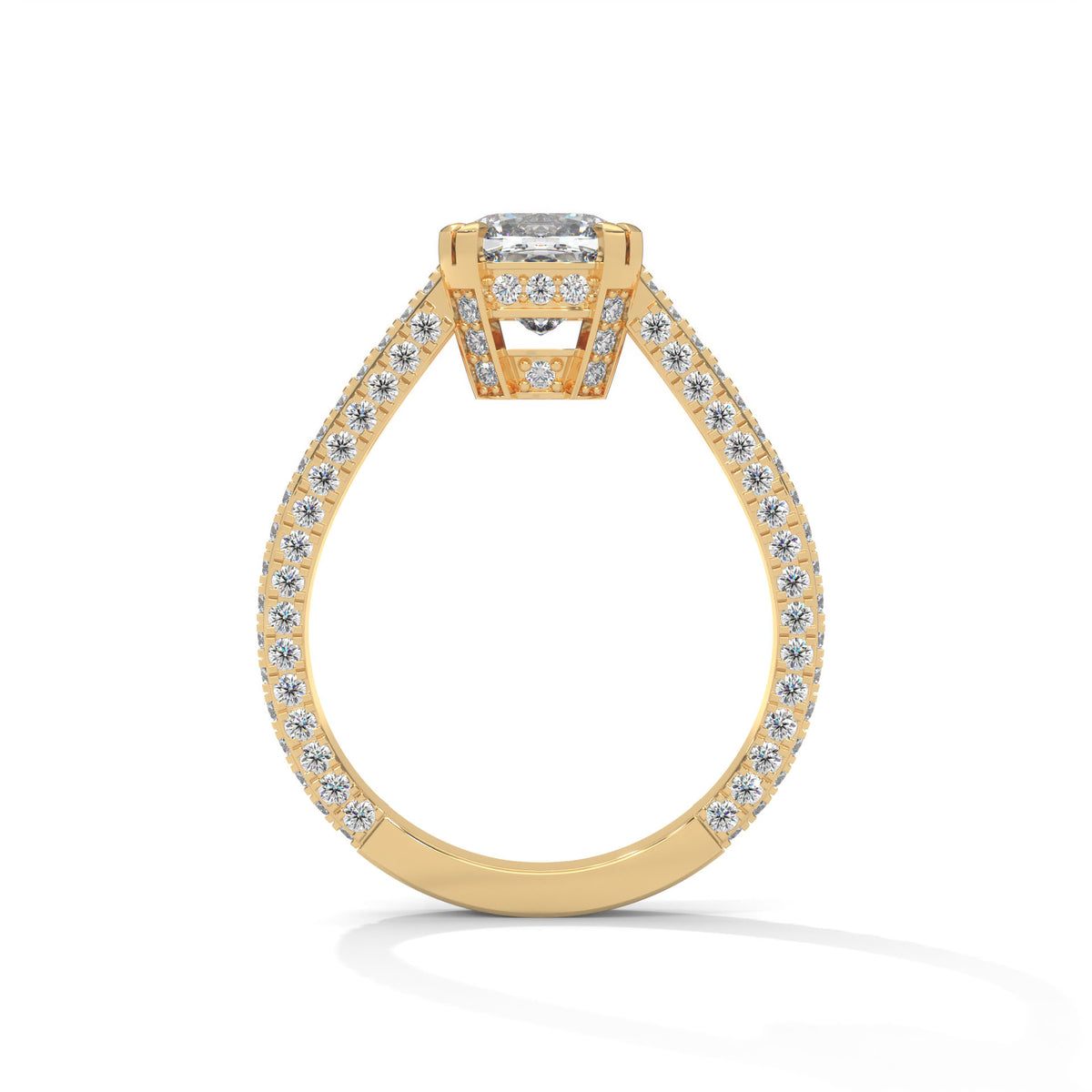 Cascading Brilliance Solitaire Ring