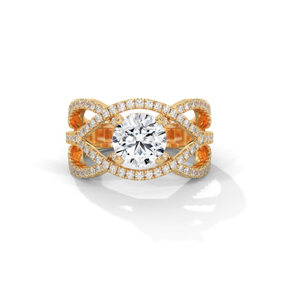 Infinity Braid Diamond Ring — IGI Certified Diamond Jewellery | My Carat India